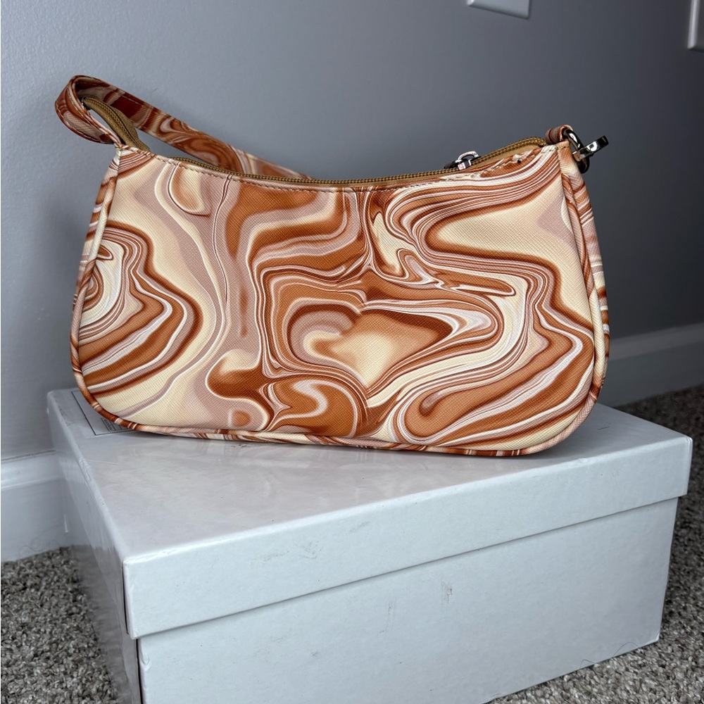 Swirled Tan and Cream Women's Bag